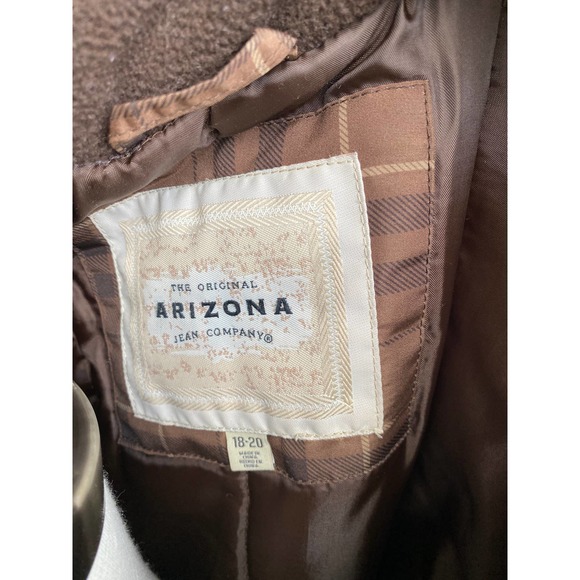 Vintage Arizona Jeans brown plaid puffer jacket - Picture 8 of 14